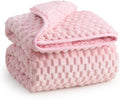 Super Soft Luxury Fleece Sherpa Weighted Blanket for Teens, 5lbs Small Weighted Lap Blanket for Adults, Turtle Shell Fuzzy Warm Throw for Winter, Compact Heavy Blanket for Better Sleep, Pink, 36"x48"