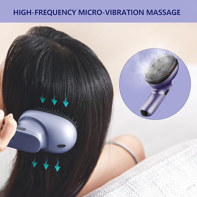 Electric Scalp Massage Brush with Spray Function, Portable Vibrating Scalp Massager Tool,Deep Brush Head Massager for Relaxing Muscles,Nourishes Hair