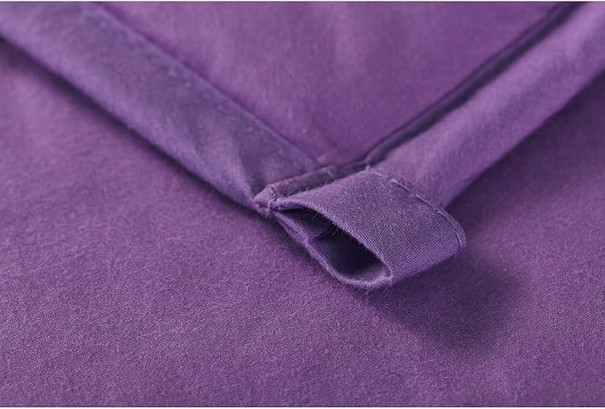 RelaxBlanket Cotton Weighted Blanket 100% Cotton with Premium Glass Beads for All-Season 60''x80'' 15lbs,Purple
