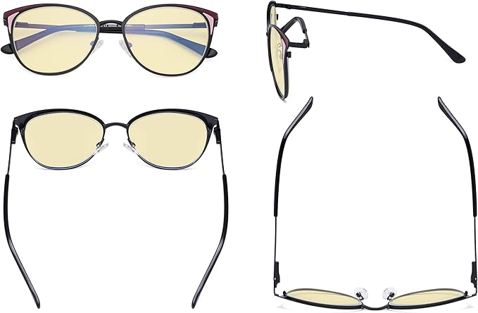 Eyekepper Ladies Blue Light Filter Glasses - Butterfly Design Computer Eyegalsses Women -Transparent Blue Lens