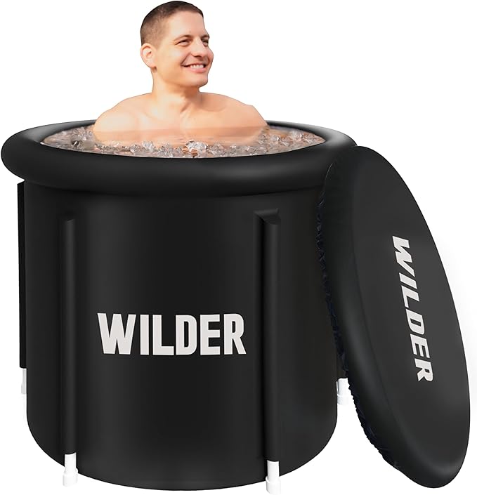 Wilder XL Ice Bath Cold Plunge – 86 Gallon Portable Ice Bath Tub for Recovery and Cold Water Therapy – Triple Insulated