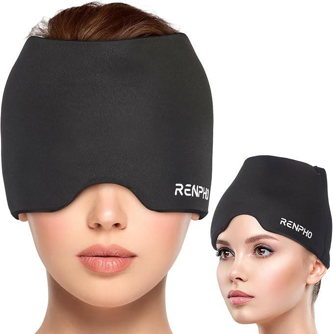 Renpho Headache Relief Hat with Hot or Cold Therapy & Eyeris 1 - Eye Massager with Heat