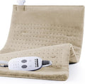 SAROO Heating Pad for Back Pain Relief,Massaging Weighted Heating Pads for Neck, Shoulder,Cramp,Portable Heated Pad with 3 Heat Settings & 6 Massage,18 Relaxing Combinations,Auto Off,12"*24",Camel