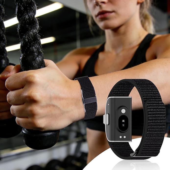 Nylon Loop Sport Replacement Strap Compatible with Hume Band,Adjustable Soft Bands for Women Men,Breathable Wristband for Fitness Tracker