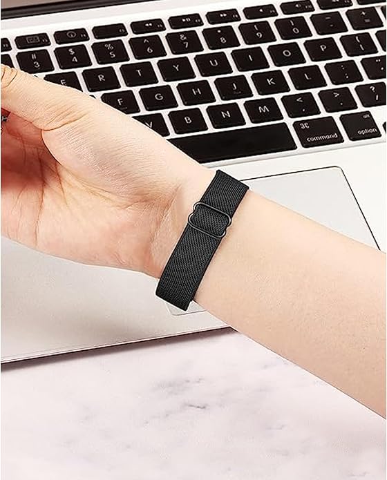 Compatible with Garmin Forerunner 35/30 Band, Nylon Elastic Solo Loop Women Men,Adjustable Replacement Watch Strap for Garmin Forerunner 35 Sport Watchband for SmartWatch