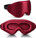 FlyCoco 99% Fully Block Out Light Eye Sleep Mask, 3D Deep Contoured Eyes Cover Zero Pressure, Long Lash Extension Eyes Mask with Adjustable Straps for Sleeping Travel Home Nap Rest Women Men (Red)
