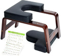 Yoga Headstand Bench, Stand Yoga Chair for Balance Training, Core Strength Building, Upside Down Chair for Relaxation, Handstand Trainer Inversion Chair for Home Gym (Chocolate Black)