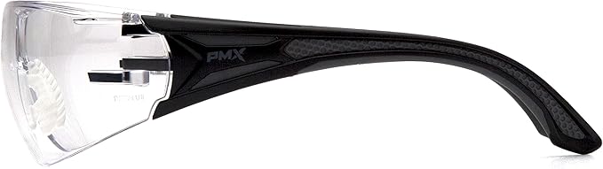 Pyramex Endeavor Plus Safety Glass Black/Gray Frame With Foam Padding Clear H2MAX Anti-fog Lens