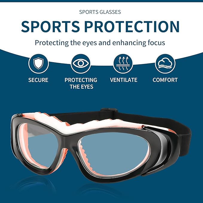 Sport Glasses for Men Women Basketball Football Sport Goggles Anti Fog Shock Collision Wearable Glasses