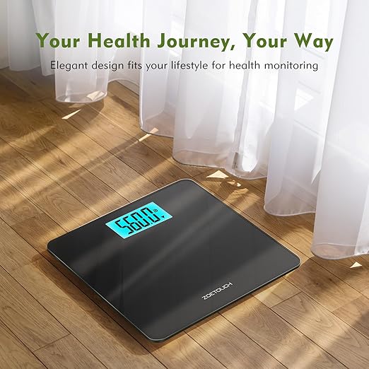 560lbs Bathroom Scale for Body Weight Over 500 lbs, Accurate Digital Weighing Machine with Wide Platform 12.2" x 12.9", Large Backlit LCD Display,High Capacity for Heavy Duty Seniors