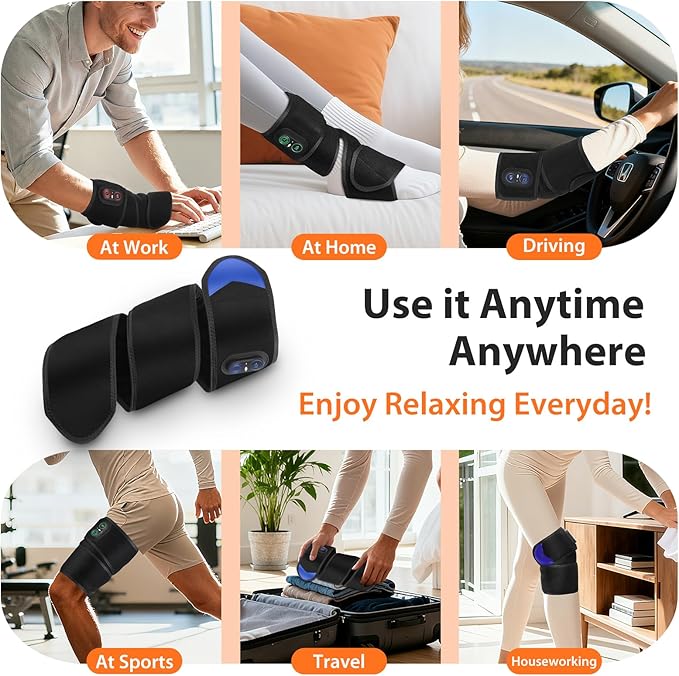 Cordless Heating Pad for Arm, Elbow, Wrist, Leg, Stomach, FSA Eligible HSA Approved Extra Long Portable Heated Brace Wrap with 3 Time Settings, 3 Heating Levels, Large Heating Area