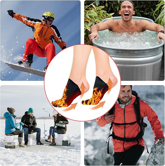 2 Pairs Ice Bath Toe Socks, Cold Plunge Toe Covers, Ice Bath Toe Booties Cold Plunge Toe Booties, Cold Plunge Tub Accessories, Reusable Neoprene Toe Warmers for Cold Plunge at Home