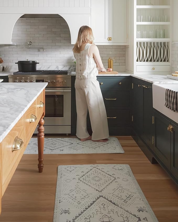 House of Noa Nama Standing Mat – Anti-Fatigue Cushioned Kitchen Mats for Floor | Ergonomic Bounce-Back Foam Kitchen Mats | Anti-Fatigue Mats for Kitchen & Standing | Ula Avalon | 22" x 36"