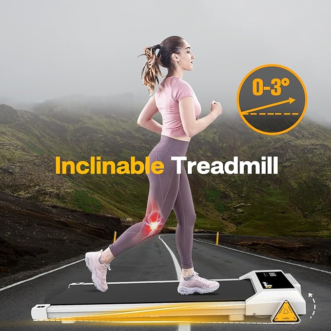Under Desk Treadmill, Walking Pad for Home/Office, Portable Walking Treadmill 2.5HP, Walking Jogging Machine with 265 lbs Weight Capacity Remote Control LED Display
