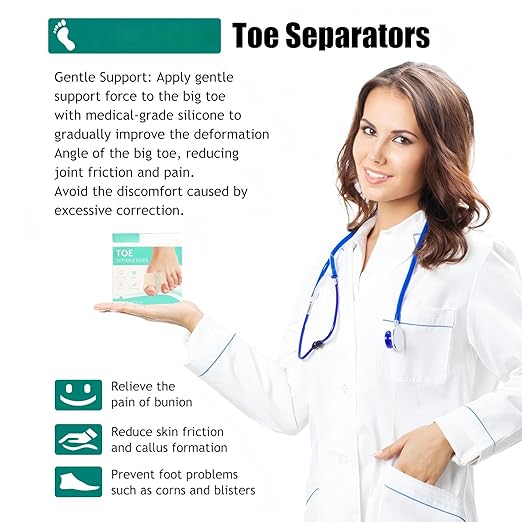 Bunion Corrector for Women Big Toe, Silicone Toe Separators for Women, Spacers Bunion Correctors for Overlapping Toes, Hammer Toes Straightener Alignment Relieve Foot Pain