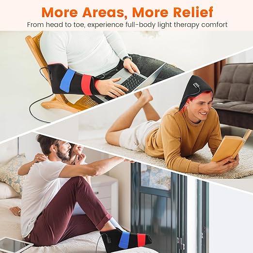 LIGHTIUM Red Light Therapy for Feet – FSA Eligible HSA Infrared Light Therapy Foot Wrap with 660nm Red & 850nm Near Infrared LEDs, Heat Therapy & Timer for Neuropathy, Joint, Ankle, Heel & Daily Foot Pain Relief