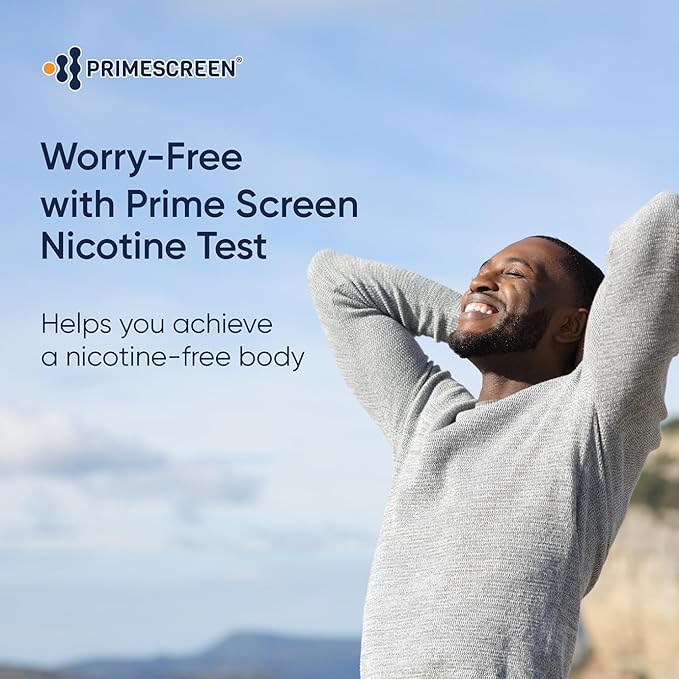 Prime Screen [10 Pack] Nicotine Tobacco Cotinine Urine Test Kit - Urine Dip Card Testing Cotinine from Smoking with Urine Cups