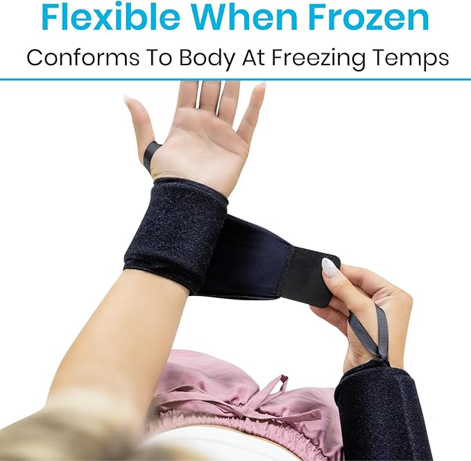 Arctic Flex Wrist Ice Pack Wrap (Pair) - Hot & Cold Gel Therapy Compress for Joint Pain Relief - Reusable Compression Sleeve Freeze & Microwavable - Support for Bruise, Swelling & Rheumatoid Arthritis