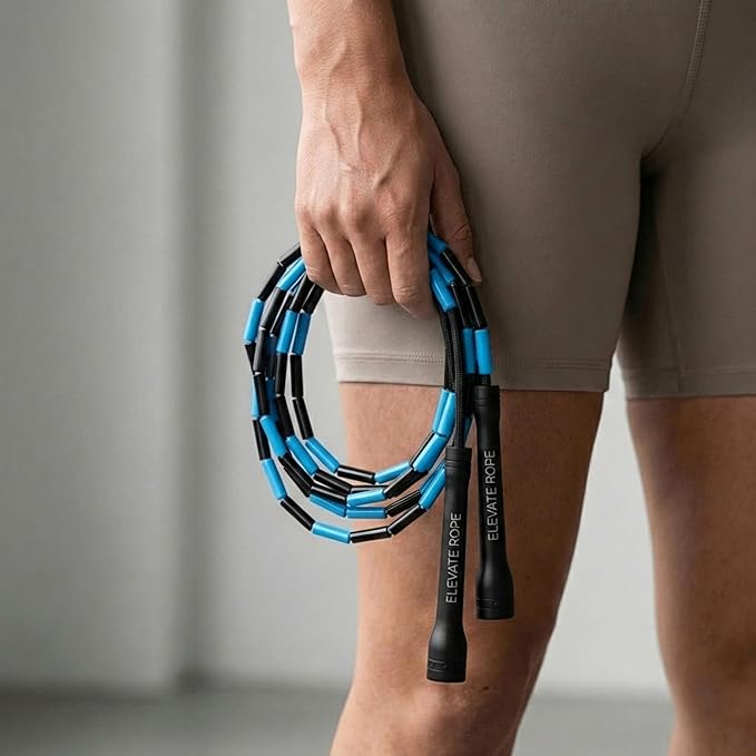 Elevate Rope Professional Beaded Jump Rope - 3m Adjustable, Quality Beads & Poly Cord - For Freestyle, Cardio & Tricks - All Levels & Indoor/Outdoor Use