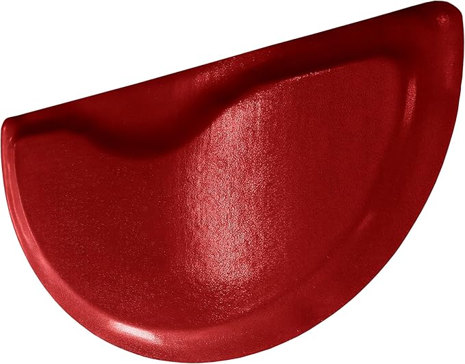Rhino Mats, Rhino Hide Salon Mat, Non-Slip Standing Cushioned Comfort Anti-Fatigue Mat for Salon, Barbershop, or Spa (Red, Semi-Circle 3' x 3.5' x 7/8")