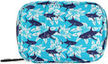 Shark Tropical Hibiscus Flower Pill Box 7 Day Pill Case Travel Pill Organizer Bag Container for Medicine with Zipper Portable Weekly Case Compact Size for Medicine, Vitamin, Supplement