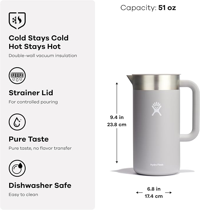 Hydro Flask 51 Oz Insulated Pitcher Birch