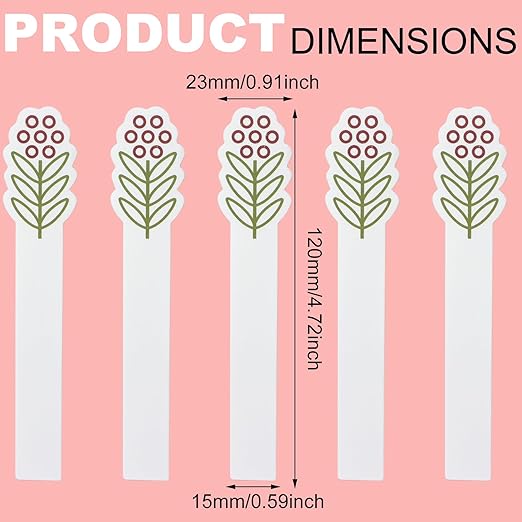 Honbay 100PCS Fashion Flower Disposable Perfume Test Strips Essential Oils Paper Test Strips Smelling Test Paper White Testing Strips Aromatherapy Fragrance Tester Strips