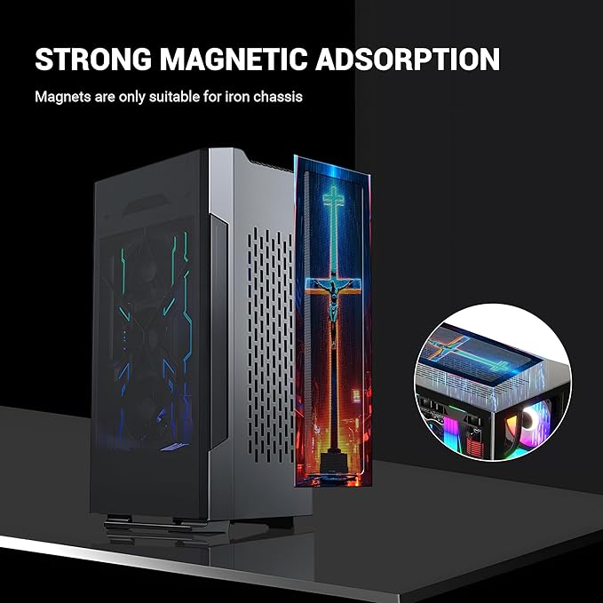 Dust Filter PC 360mm x 120mm DIY PC Case Dust Mesh Filter for Computer Case Cooler Fan, Magnetic Frame Dustproof Cover PVC 50 Mesh Fan Grills (PVC, UV Nine-Tailed, 120 * 360mm,1PC, White)