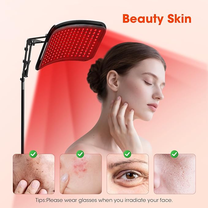 Red Light Therapy for Body，3 in 1 Multifunctional Removable Red Infrared Light Therapy Lamp, 660nm & 850nm Red Light Therapyfor Body and Face, Back, Leg, Waist with Adjustable Stand