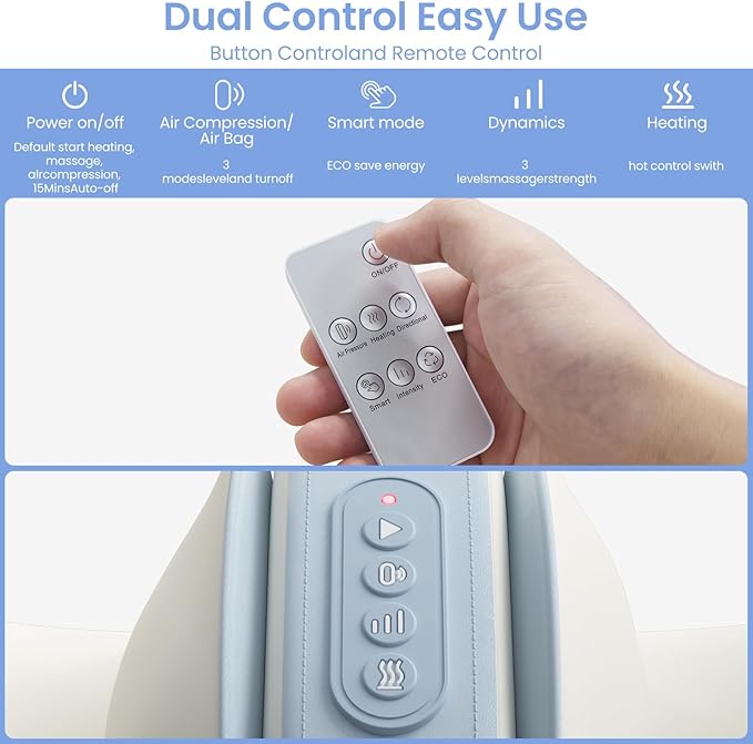 TISSCARE Foot Massager for Plantar Fasciitis, Foot Massager with Heat, Foot and Calf Massager with Massage Roller,Air Bag,Deep Kneading, Pain Relief, Gift for Women and Man