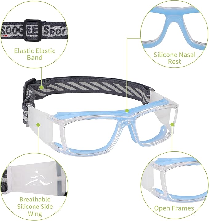 Sport Glasses for Men Women Basketball Football Sport Goggles Anti Fog Shock Collision Wearable Glasses
