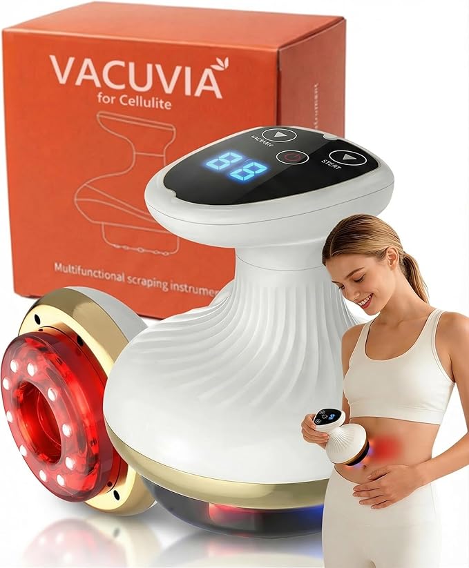 Cellulite Remover, Firmer, More Toned Skin, Deep Massage, Natural Skin Firmness, 9 Suction Levels & Heat, Rechargeable Helps Reduce Stretch Marks & Cellulite for Legs, Arms & Belly (Advanced)