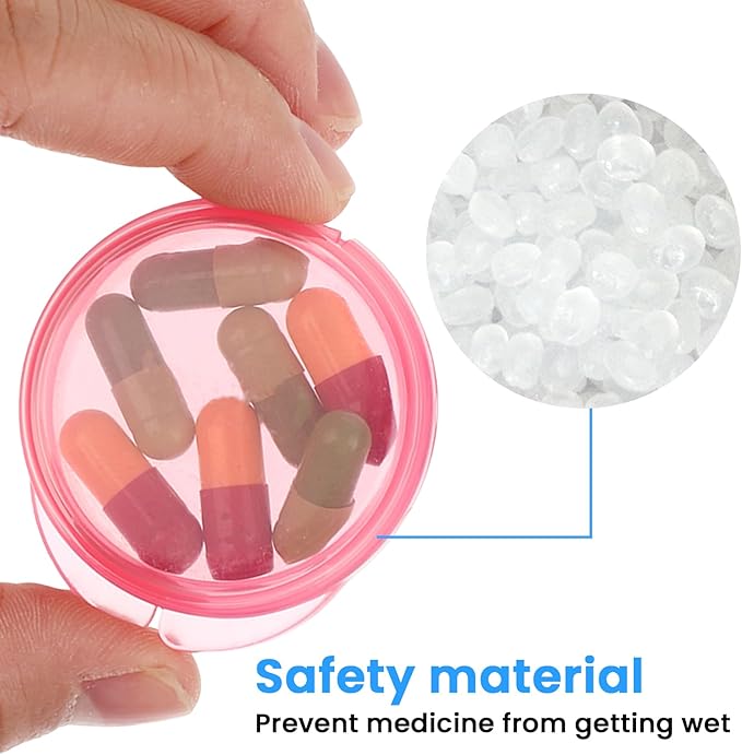 5 Pack Mini Pill Case, Portable Small Pill Organizer Box, Travel Vitamin Holder, Compact Medicine Container for Pocket, Purse, Cod Liver Oil Storage