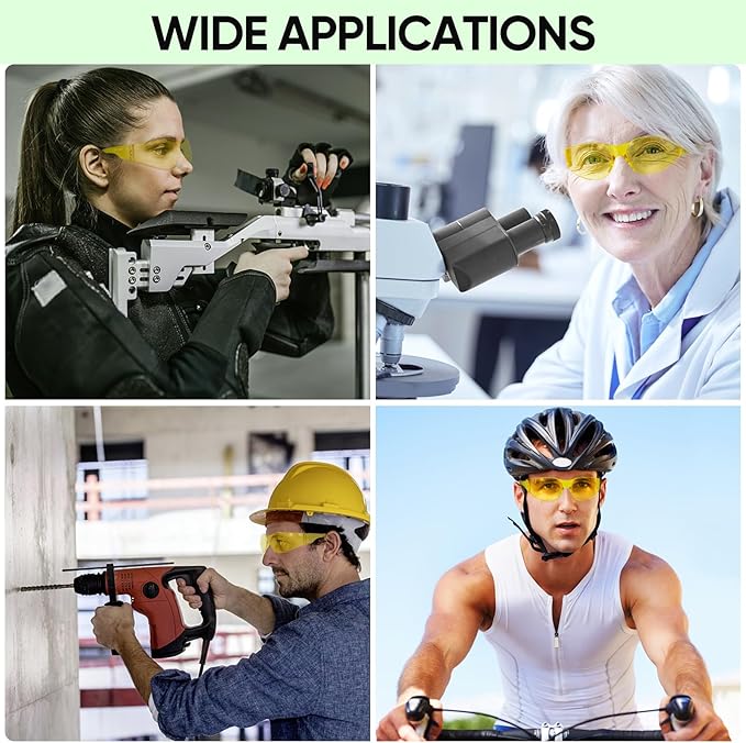 TICONN Clear Safety Glasses for Men and Women, Safety Goggles with Scratch Impact Resistant Meets ANSI Z87.1 Standard