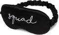 Funky Junque Bride Sleep Mask Adjustable Satin Eye Mask for Bride Tribe and Bridal Party Squad Design (Black)