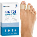 Big Toe Spacer/Corrector,Overlapping Toes, Bunion Pain Relief, Toe Alignment, Soft Silicone/Gel, 2 Loop,Day Night Wear,3 Sizes,Comfortable, Washable. (Beige, MIDDLE: WOMEN 9.5-11 /MEN 6.5-9)