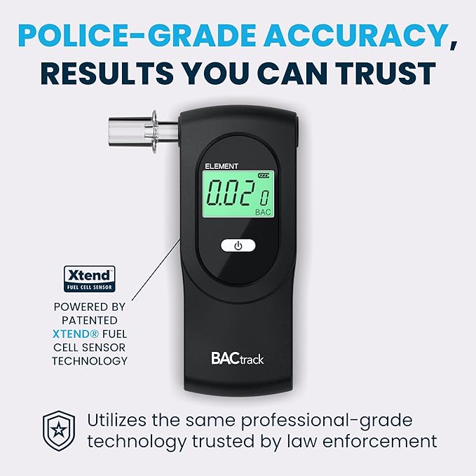 BACtrack Element Breathalyzer (2 Pack) | Professional-Grade Accuracy | DOT & NHTSA Compliant | Portable BAC Alcohol Tester for Personal & Home Use