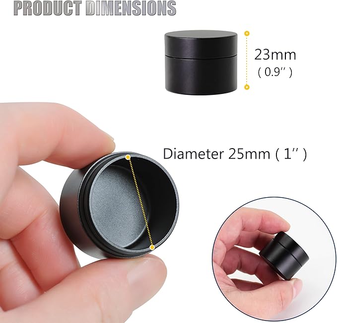 Portable Daily Pill Case, Heavy Duty Aluminium Alloy Round Pill Box, Waterproof Travel Pill Organizer, Pocket Purse Medicine Vitamin Holder EDC Container for Outdoor Camping Working