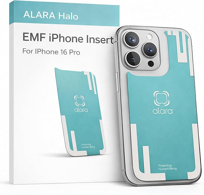 EMF Cell Phone Insert for iPhone 16 Pro, Advanced 5G Mobile Technology & MagSafe Compatible, Designed for Everyday Use - USA Developed Case Sticker with 20 Patents