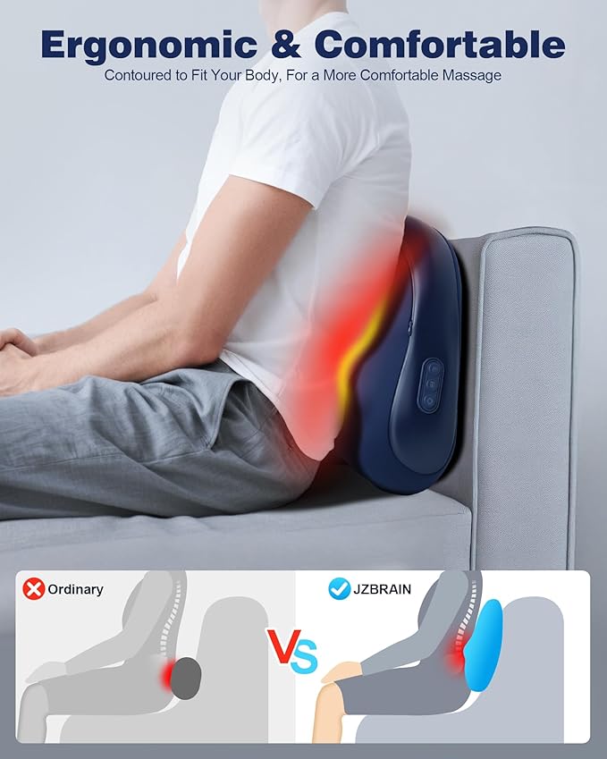 Shiatsu Back and Neck Massager with Heat – Deep Kneading Massage Pillow for Relaxation – Corded Design for Full Body Use – for Your Loved Ones