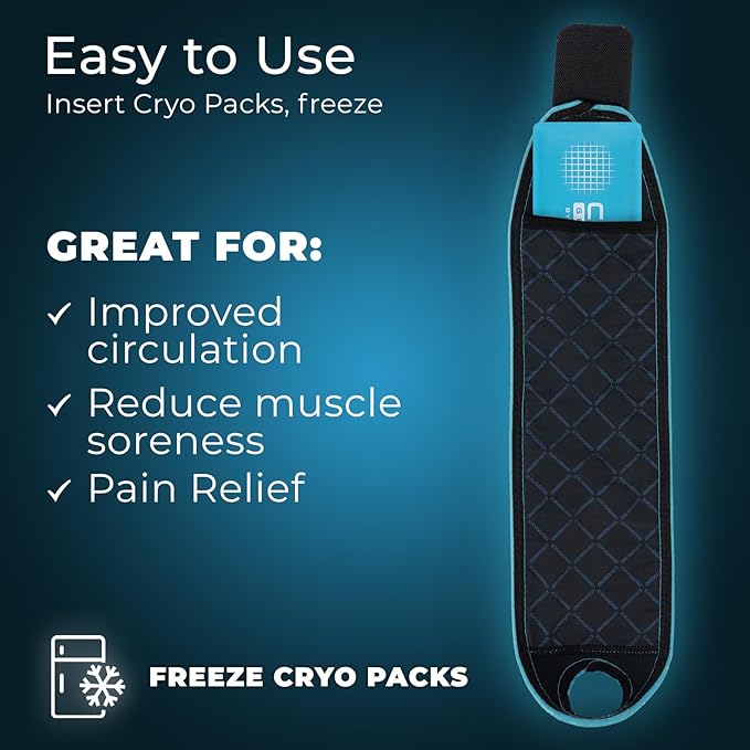 Cryogrid Wrist Ice Pack Wrap (Left or Right) - Compression Wrist & Hand Ice Pack for Carpal Tunnel, Tendonitis, Arthritis & Tenosynovitis Pain Relief - Gel/Clay Cooling Wrap Brace for Cold Therapy