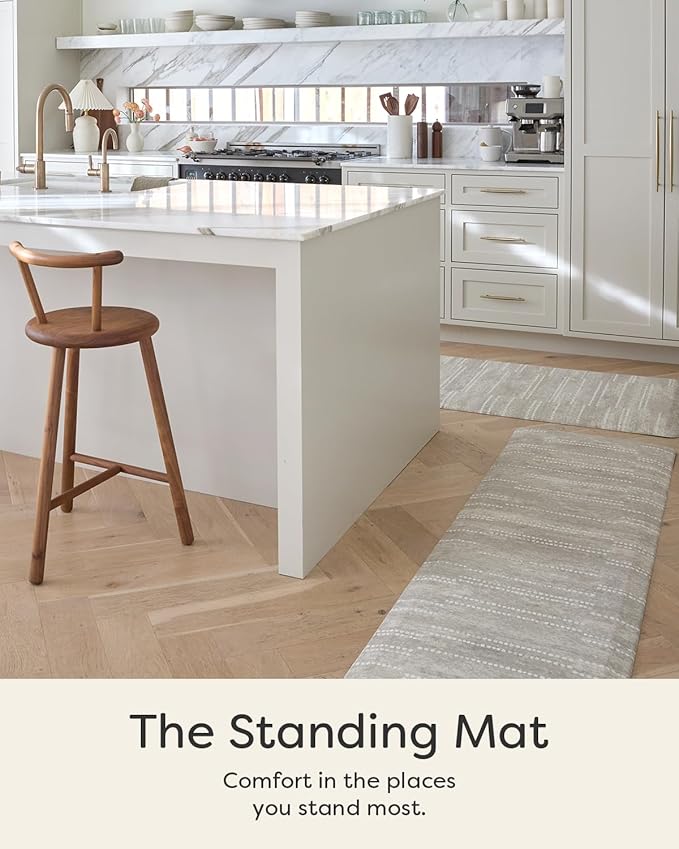 House of Noa Nama Standing Mat – Anti-Fatigue Cushioned Kitchen Mats for Floor | Ergonomic Bounce-Back Foam Kitchen Mats | Anti-Fatigue Mats for Kitchen & Standing | Aspen Reed | 30"x72"