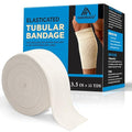 Latex-Free Elasticated Tubular Support Bandage with Stockinette Fabric, Breathable Tubular Compression Sleeve for Joint & Tissue Support on Arms, Knees, Legs (3.5" x 11 Yards) Size E
