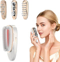 Vitalight Face & Neck Beauty Massager with 4 Replaceable Massage Heads, Cold Heat Facial Massager,Hair Growth Comb with Red/Purple Light,Multi-Functional Face, Neck, Hair Care Tools