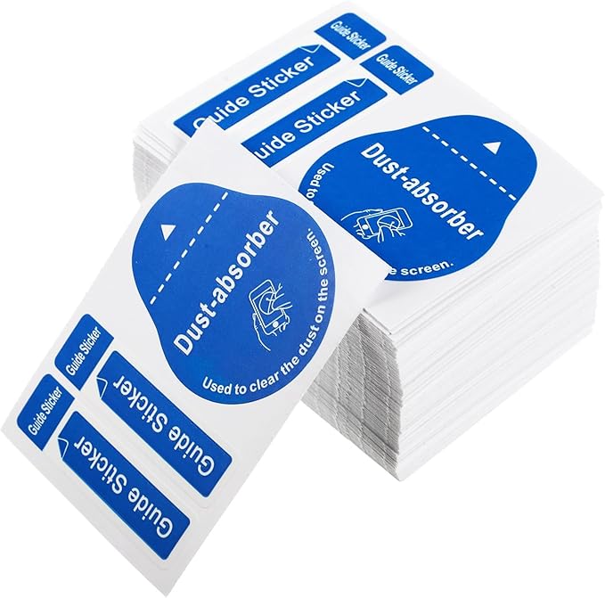 Uonlytech 200pcs LCD Screen Cleaning Stickers Film Dust Removal Stickers Dust Removal Tool Phone Screen Paper Decals Cleaning Phone Tool for Home Use