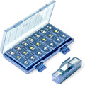 Pill Organizer 3 Times a Day, Daily Pill Box with Morning Noon Night Compartments, Portable Medicine Organizer for Travel, Work & Home (Blue)