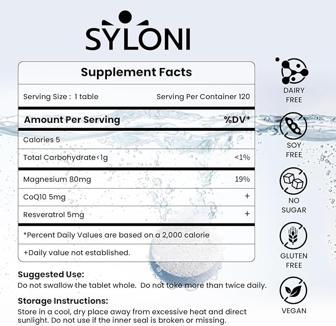 Hydrogen Water Tablets with Magnesium, 12 PPM Hydrogen Tablets for Drinking Water, H2 Molecular Tabs - Cellular Health Support, Mental Clarity, Rich in Antioxidants & Healthy Aging, 120 Servings