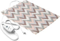 Pure Enrichment PureRelief Express Designer Series Electric Heating Pad - 12” x 15” Fast-Heating with 4 Heat Settings, Machine-Washable Fabric, & 2-Hour Auto Safety Shut-Off - Desert Herringbone