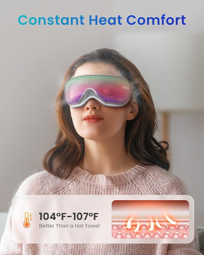 Eye Massager Eye Mask with Heat & Remote Control & Eye Care Device Eye Beauty