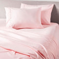 PeachSkinSheets Cooling Bed Sheets for Hot Sleepers - Ultra-Soft Breathable Luxury Microfiber Sheet Set, Moisture-Wicking, Deep Pocket, Oeko-TEX® (Split Head King Size (36" Split), Candy Pink)